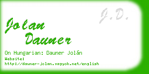 jolan dauner business card